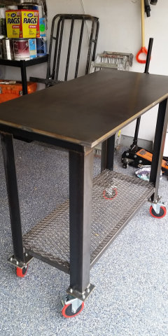 Rolling shop table (steel)